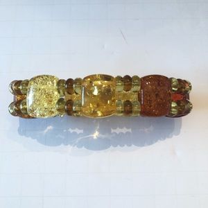 Faux Multi-Colored Amber Stretch Bracelet